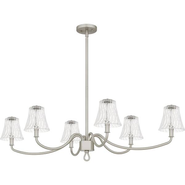 slide 2 of 5, McKinney Linear Chandelier Brushed Nickel