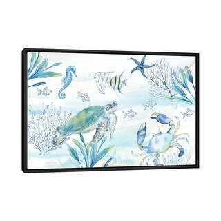iCanvas "Great Blue Sea I" by Cynthia Coulter Framed Canvas Print - Bed ...
