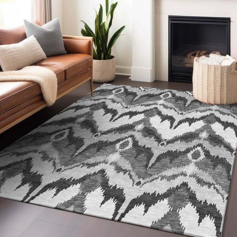 Premium Washable Super Soft Modern Ikat Mayfield Rug