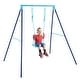 preview thumbnail 1 of 16, Gymax Toddler Swing Heavy Duty Metal Swing Set w/ A Frame Adjustable Blue
