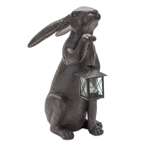 Rabbit w/Lantern - 12.25"L x 8"W x 16"H