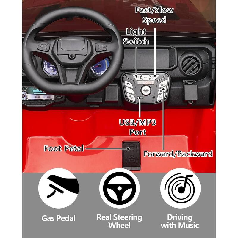 2 Seater Ride On Jeep Car Toy Vehicle for Kids Best Gifts