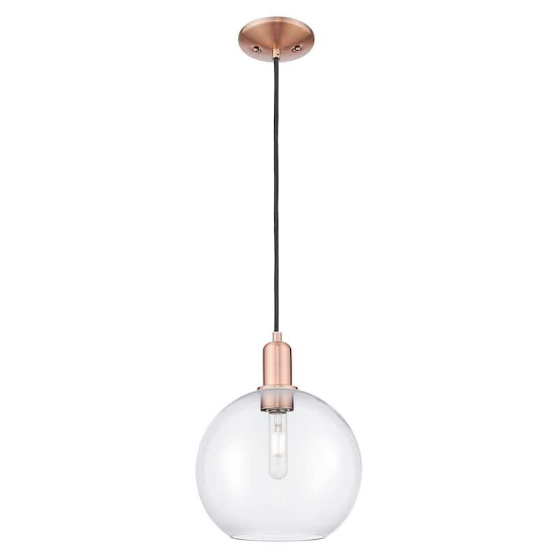 Innovations Lighting Endless Possibilities Arcadia - Athens - 1 Light 10" Cord Hung Mini Pendant - Clear/Antique Copper