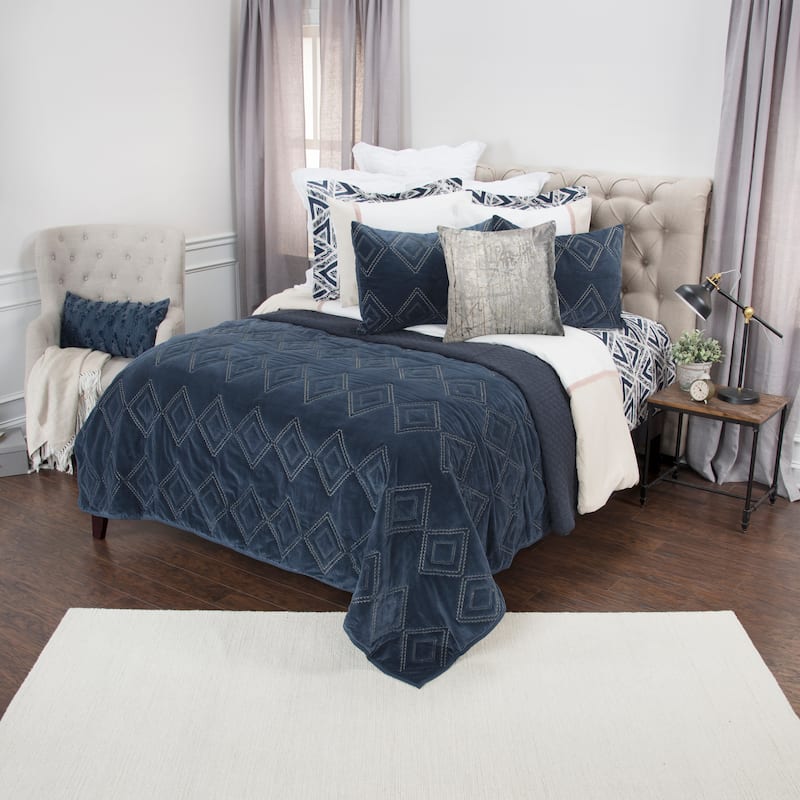Auden Indigo Cotton Embroidered Sham