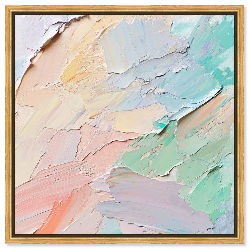 Flowing Mousse III Canvas by Art Remedy - 16" x 16" - Gold