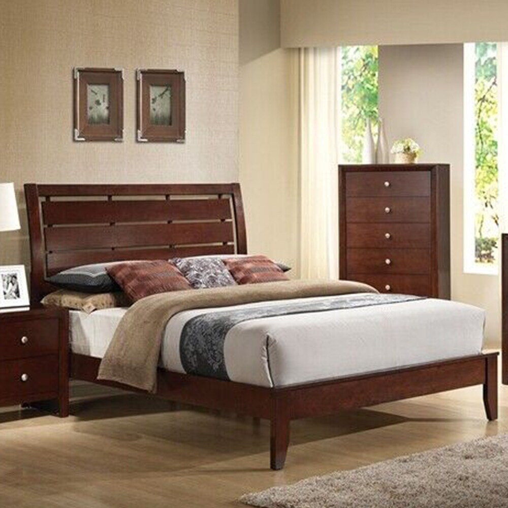 Dark cherry wood headboard 2025