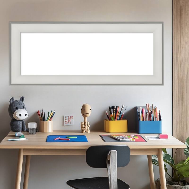 Amanti Art Imperial Silver Framed Dry Erase Magnetic Board
