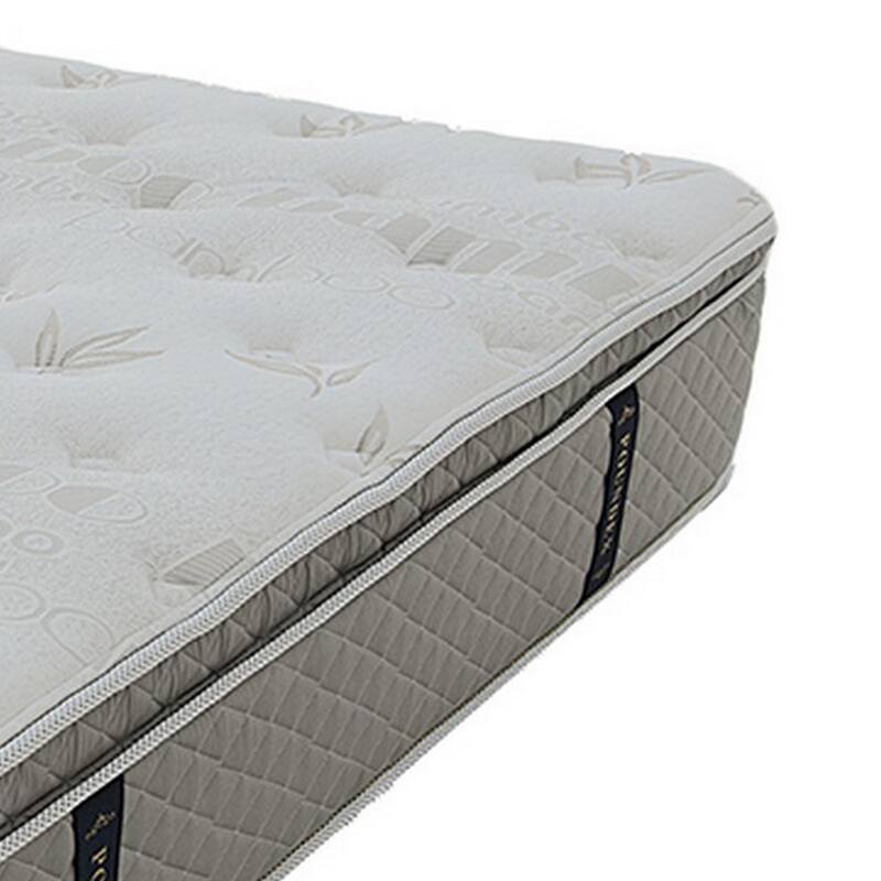 Moh 13 Inch Pocket Coil King Mattress, Soft Tufted Bamboo Cotton Euro Top