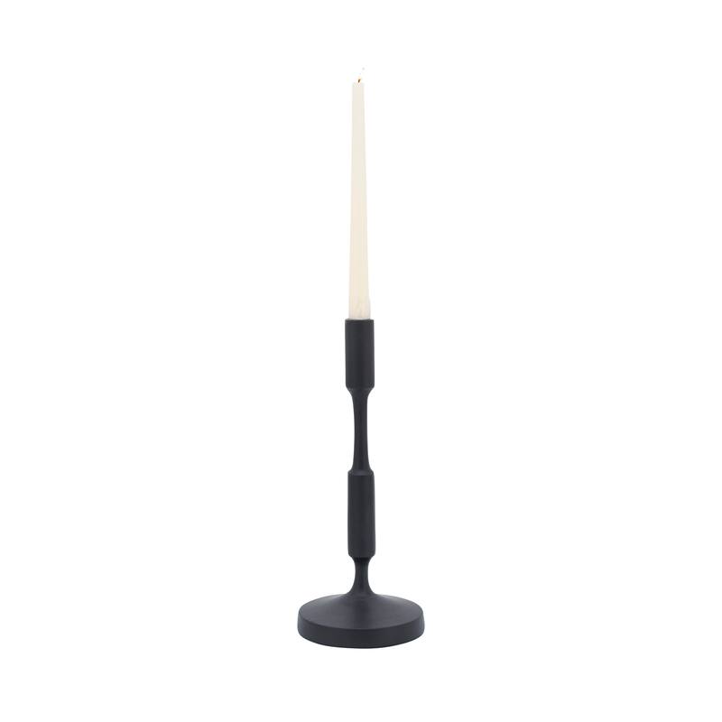 Champagne Metal Candle Holder Contemporary Aluminum Narrow Taper Candle Holder for Home, Office, Event Decor