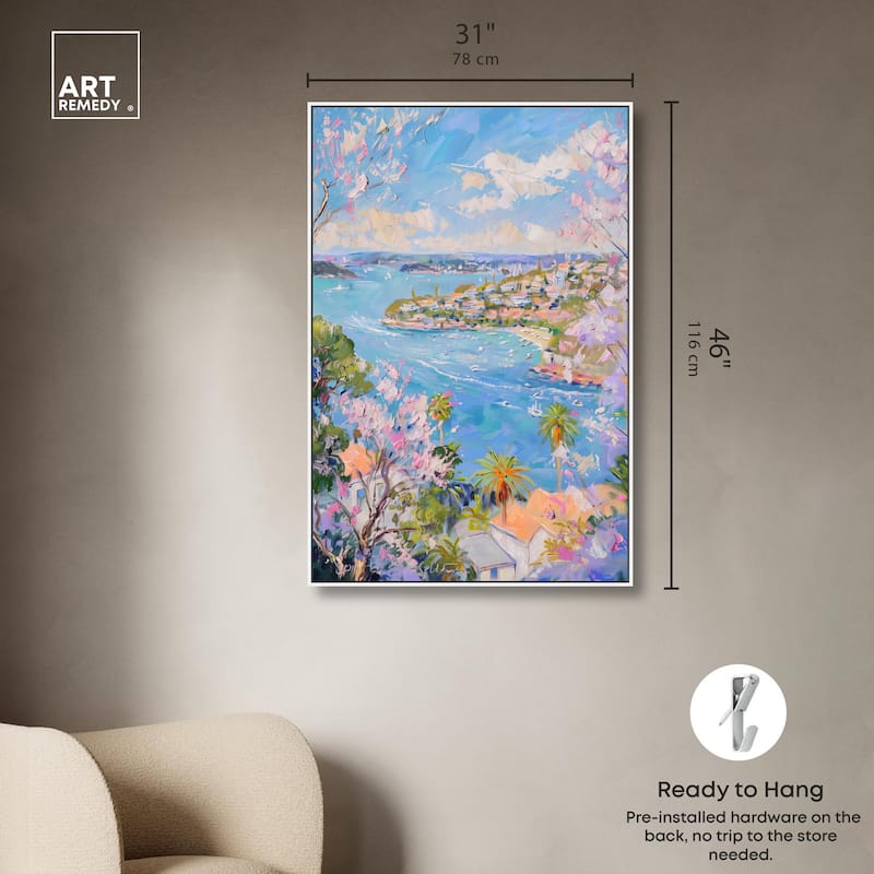 Hillside Harbor View I Canvas by Art Remedy