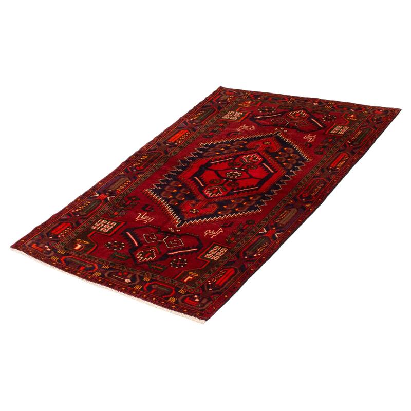ECARPETGALLERY Hand-knotted Andelz Red Wool Rug - 4'0 x 6'8