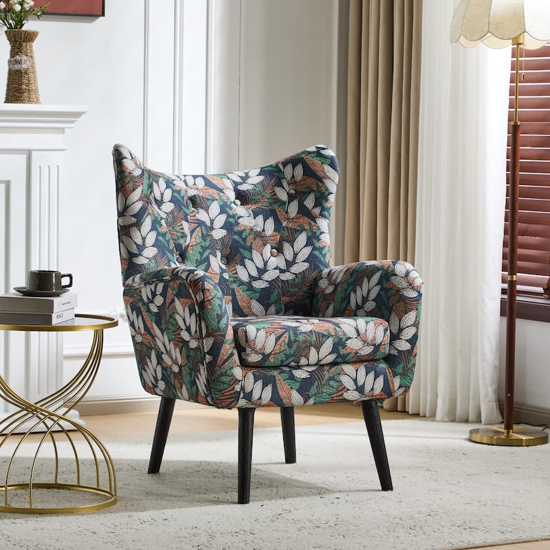 Alyssa Mid-century Upholstered Arm Chair by Christopher Knight Home - 30.25"D x 34.25"W x 39.75"H - Multi Green
