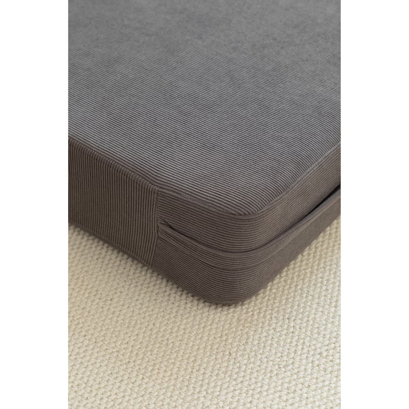 47.63" Corduroy 2-Seater Sleeper Sofa, Floor Mattress and Backrest