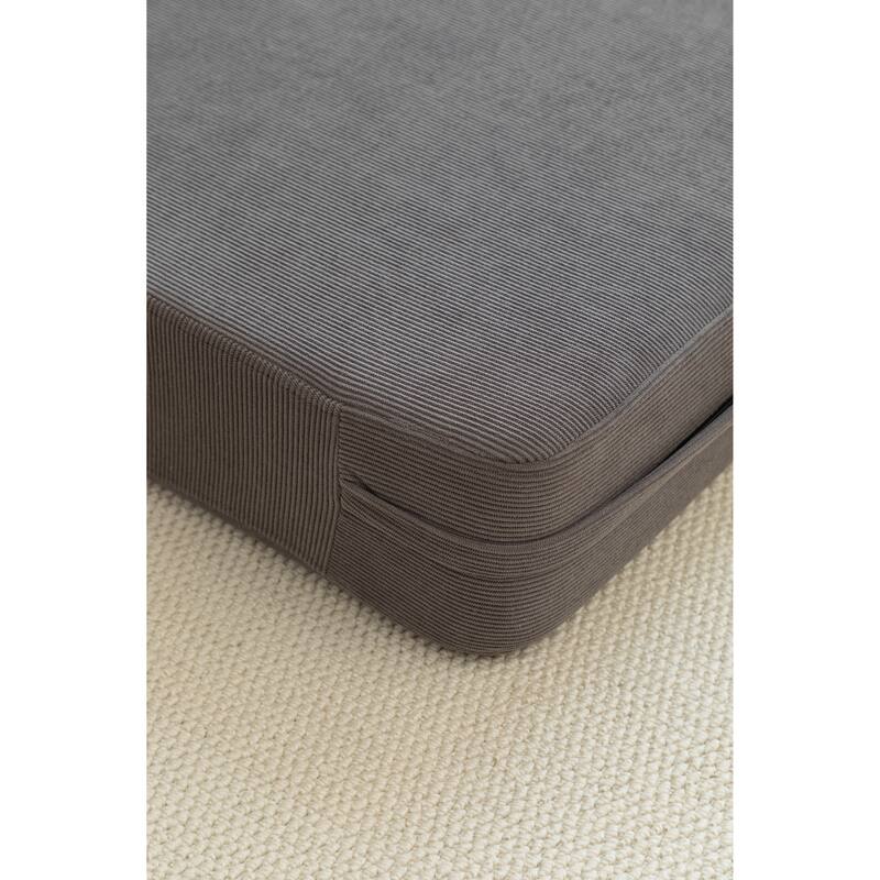 47.63" Corduroy 2-Seater Sleeper Sofa with Pillow Floor Mattress Floor Couch with Backrest for Living Room