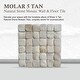 preview thumbnail 4 of 6, Molar 5 Tan Pebble Mosaic, Backsplash Tiles for Kitchen Walls, Shower and Bathroom Floors (12" X 12") 5 tiles per case