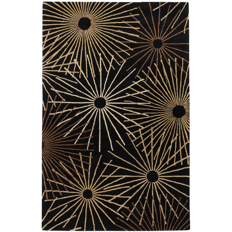 Livabliss Modern & Contemporary Forum Abstract Area Rug - 12' x 15' - Black/Brown