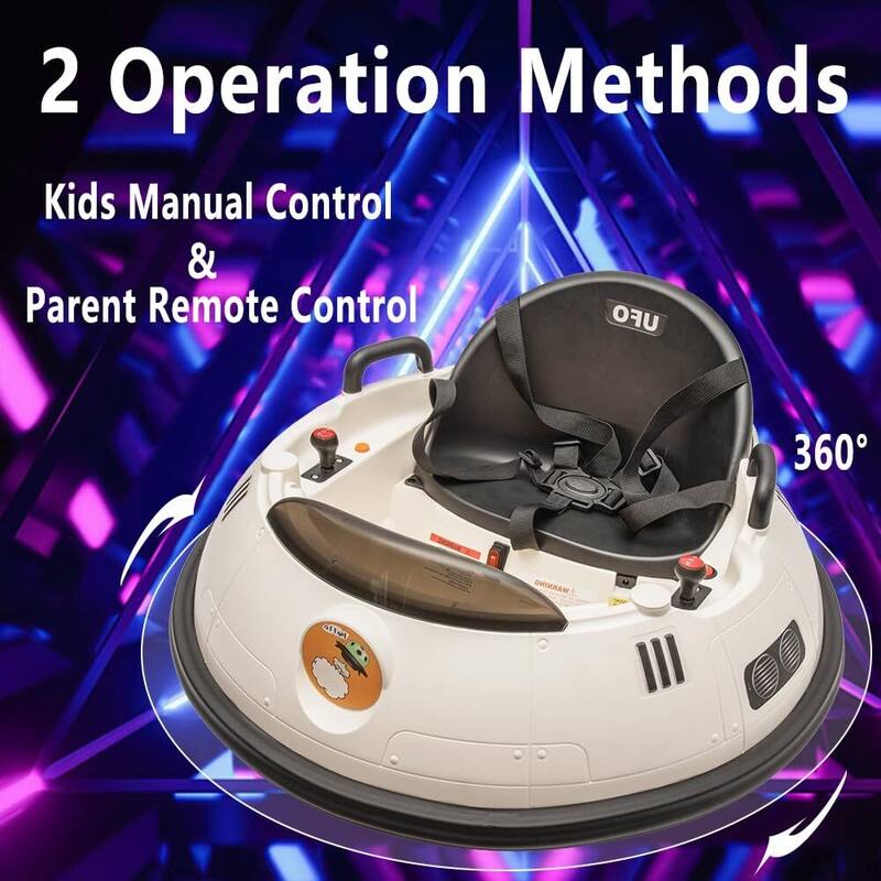 12V Kids Ride On Bumper Car, Electric Toddlers Bumper Car with Remote Control