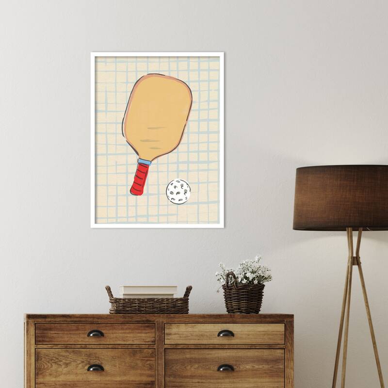 Get a Hobby No. 2 by June Erica Vess Wood Framed Wall Art Print - Svelte White