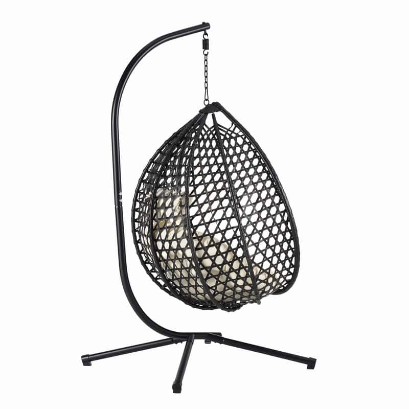 Wicker Hanging Egg Chair for Indoor and Outdoor Relaxation