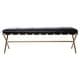 preview thumbnail 5 of 8, Cassatt Contemporary Black Fabric Bench