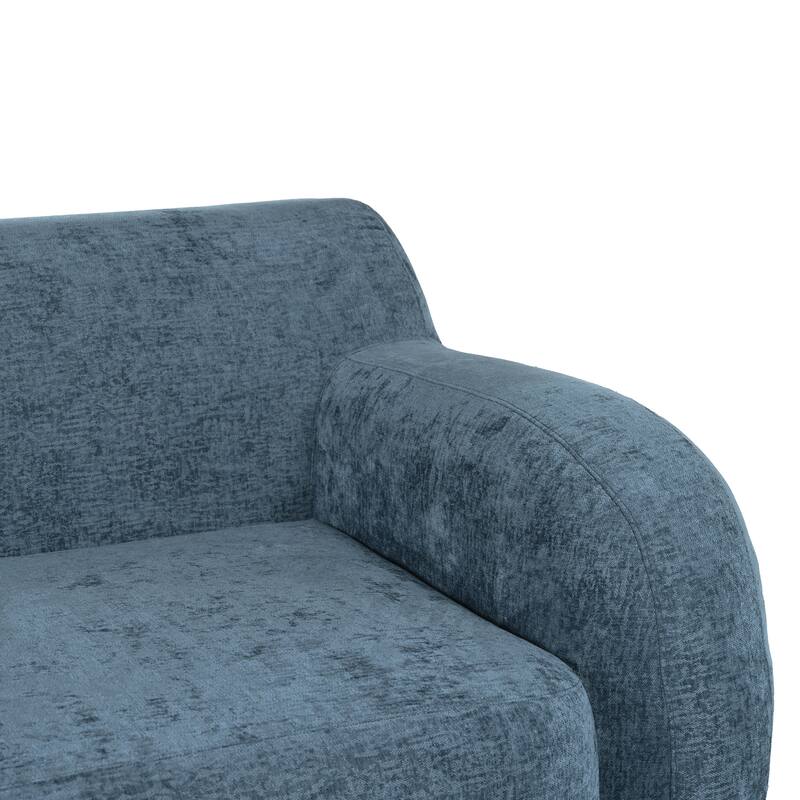 81.5" Ergonomic 3-Seater Curved Sofa, Modular for Living Room, Bedroom, or Apartment