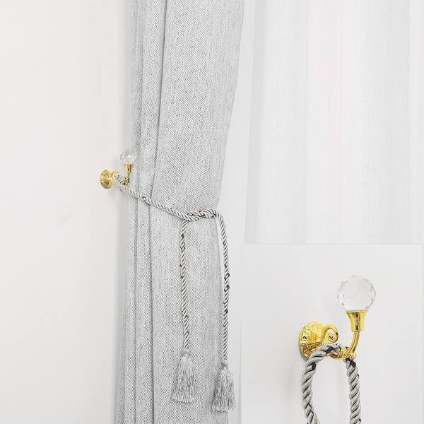 Shop Curtain Tiebacks Hooks Zinc Alloy Tassel Curtain Drapery 2pcs