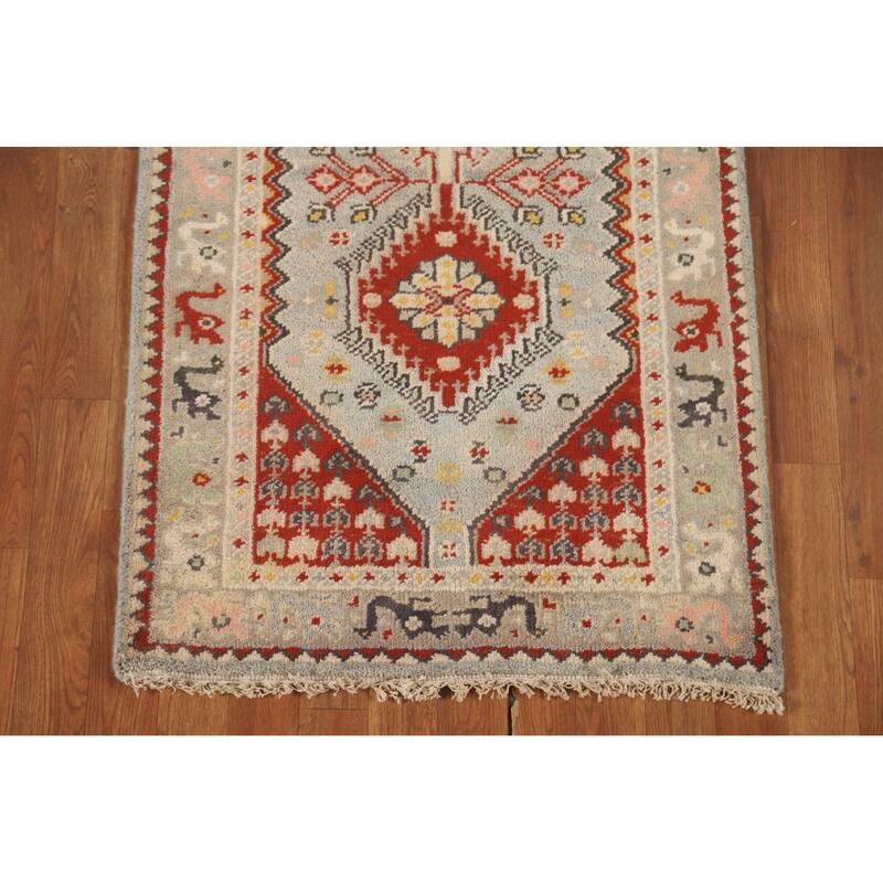 Geometric / Tribal Heriz Serapi Runner Rug Handmade Wool Carpet - 2'8" x 8'0"