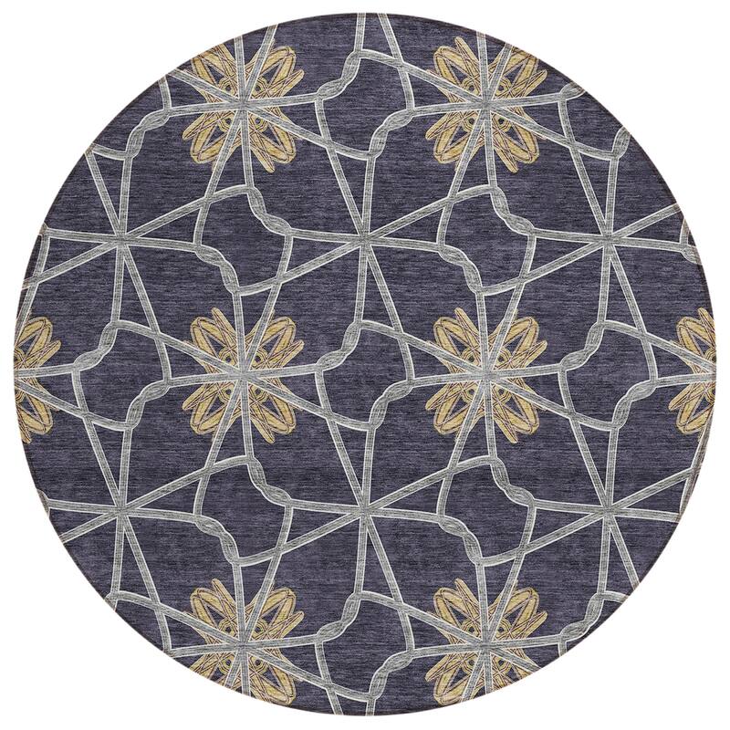 Machine Washable Indoor/ Outdoor Chantille Contempoary Whimsy Rug