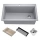 preview thumbnail 46 of 61, KRAUS Bellucci Workstation 33-inch Drop-in Granite 1-bowl Kitchen Sink
