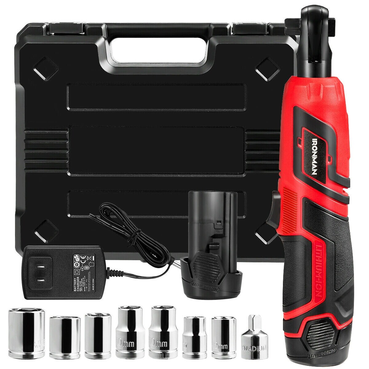 Shop Cordless Electric 3 8 Ratchet Wrench 12v Power Ratchet Tool Kit Overstock 28762527