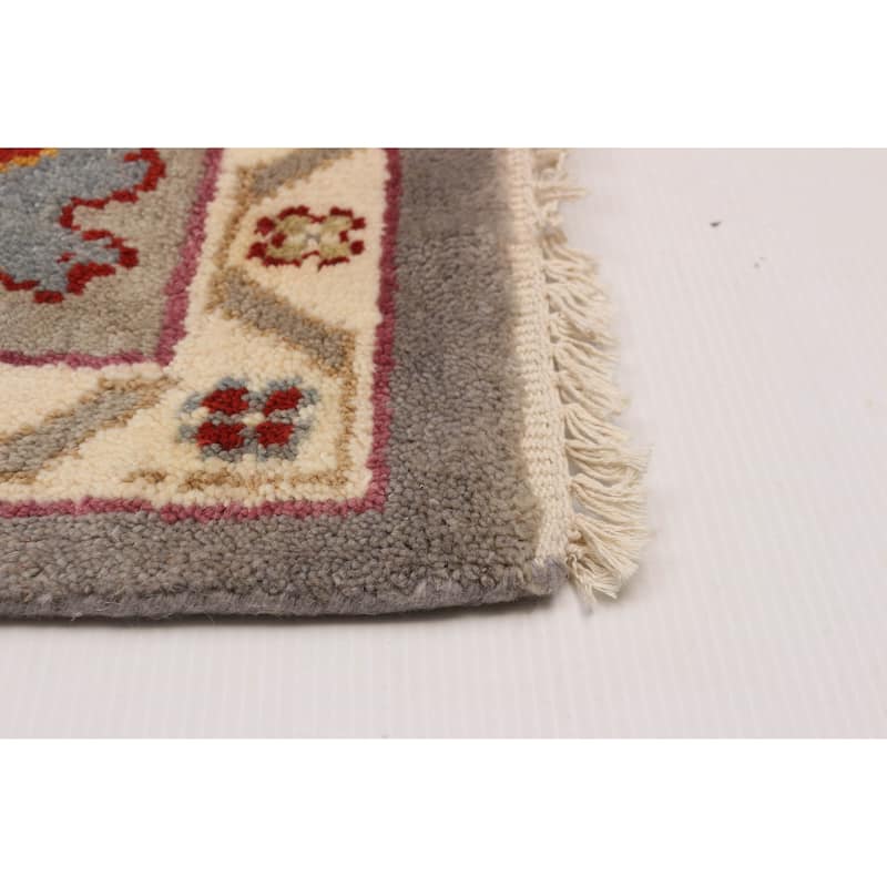 ECARPETGALLERY Hand-knotted Modern Oushak Grey Wool Rug - 9'2 x 11'11