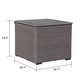 preview thumbnail 14 of 17, Outdoor Wicker Storage Box 90 Gallon Resin Deck Box