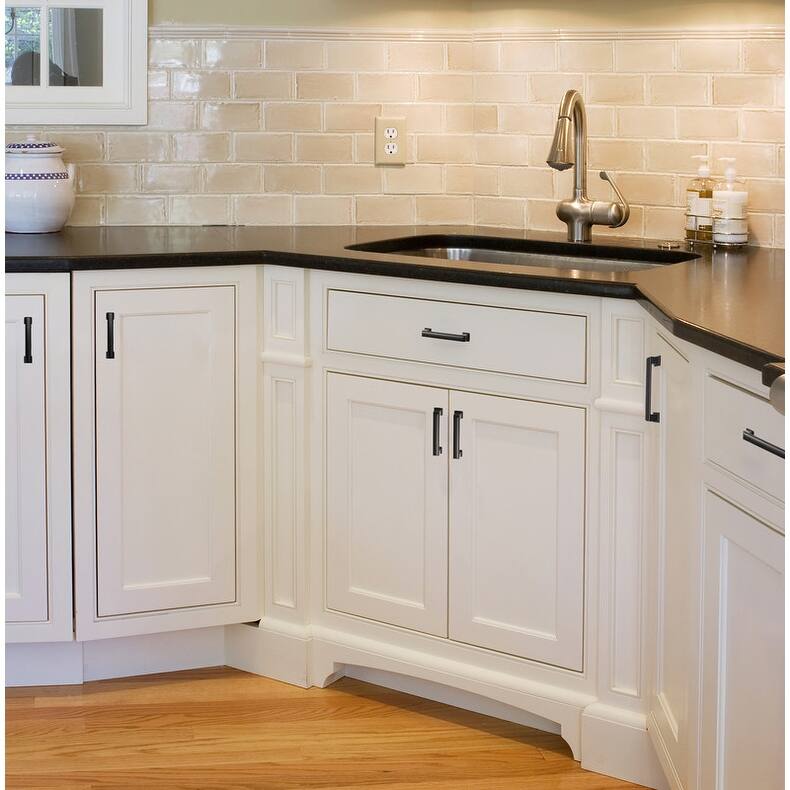 Utopia Alley Dover Pull Handle -Decorative Drawer Black Drop Pull Handles, 3.78" Center to Center