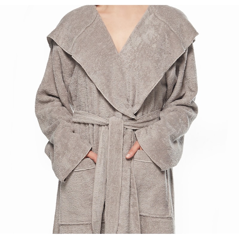 Women's Angel Stlyle Robe Ankle Long Hooded Turkish Cotton Bathrobe