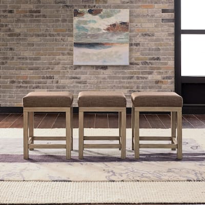Sun Valley Sandstone Upholstered Console Stools