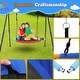 preview thumbnail 3 of 5, Saucer Swing with Stand for Kids Outdoor, 440lbs Saucer Swing Set