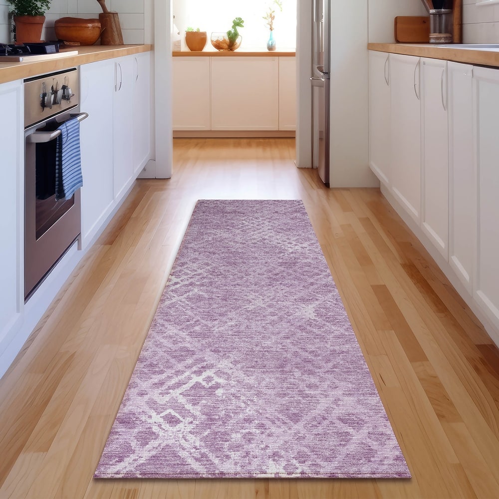 Premium Washable Super Soft Modern Trellis Mayfield Rug