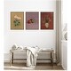 preview thumbnail 6 of 7, Kate and Laurel Cyclamen, Still Life Fruit, & Bouquet 3 Piece Framed Canvas Wall Art by Nostalgia Prints