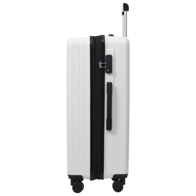 Luggage Sets 5 Piece with Half-opening, Hardside Carry On Suitcase Set with Double Spinner Wheel, with USB Port,TSA Locks