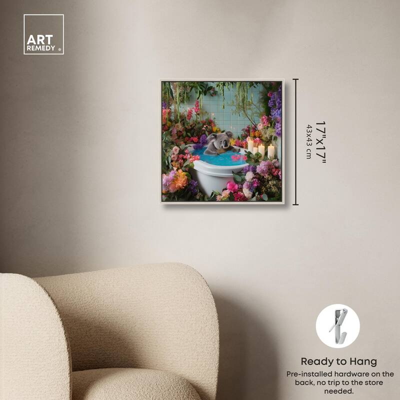 Koala Bath Canvas by Art Remedy