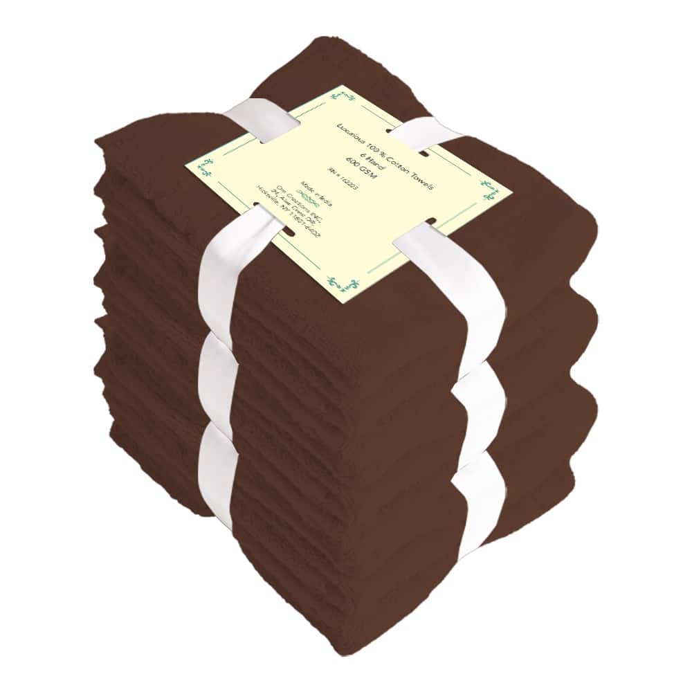 Superior Absorbent Zero Twist Cotton | 6 Pack Hand Towels Set (16 x 32 inches) 600 GSM for Bathroom, Gym, Shower, Hotel, Spa