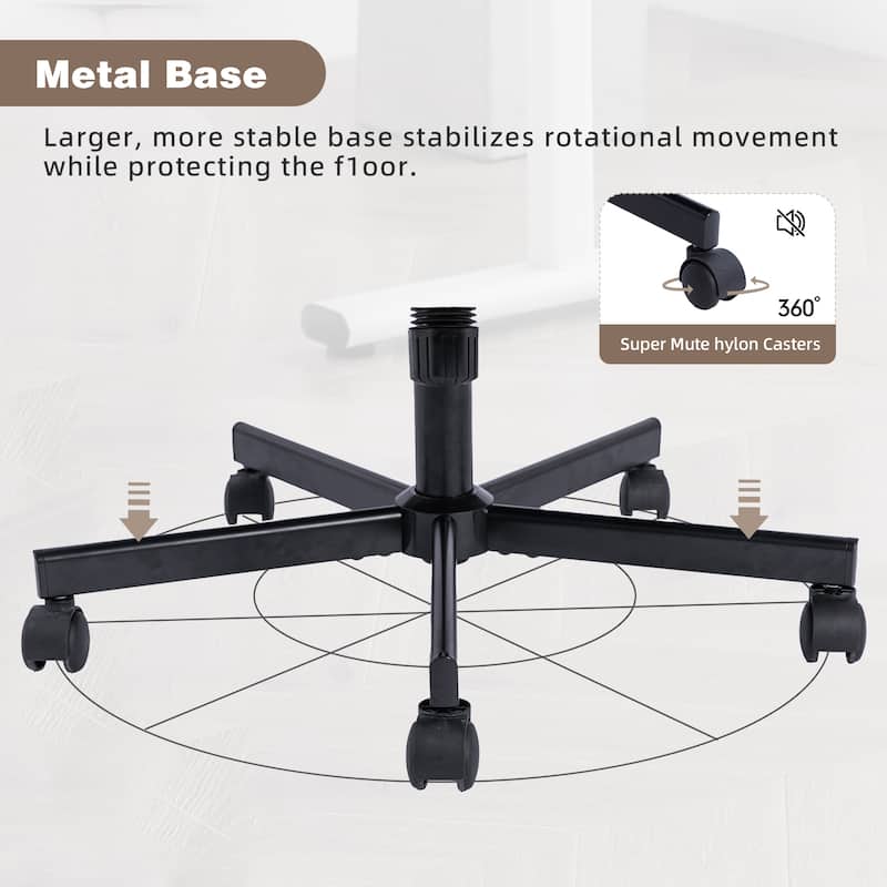 Modern Criss Cross Adjustable Armless Office Chair - Ideal for Home Office, Meditation & Makeup