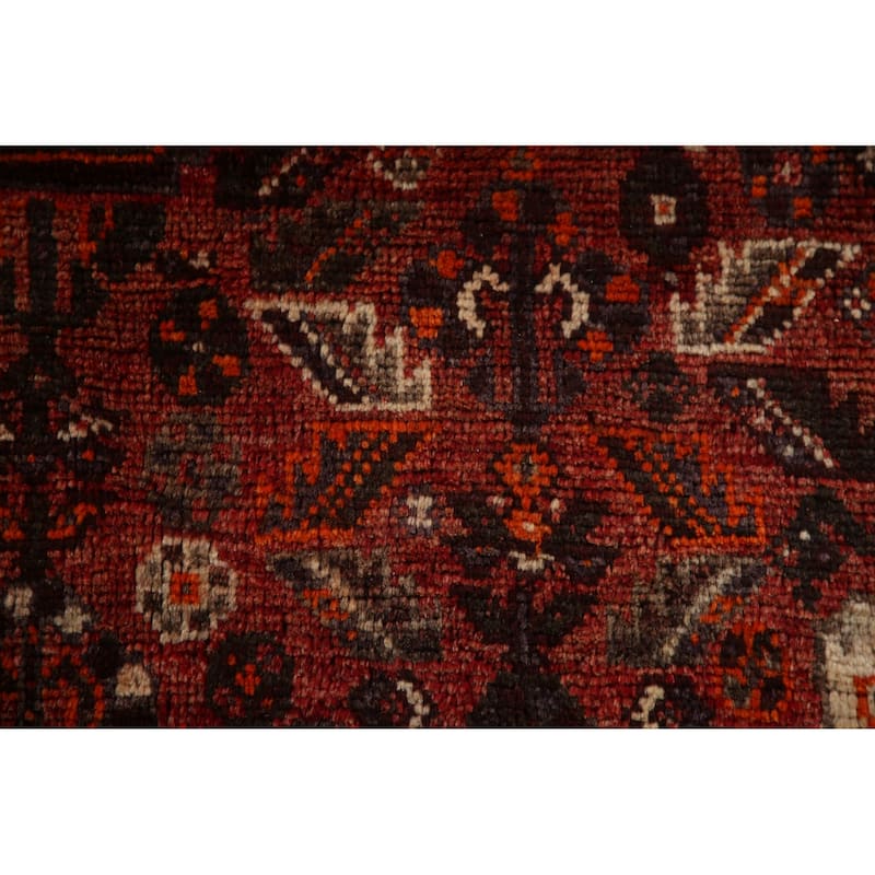 Qashqai Persian Vintage Area Rug Hand-Knotted Wool Carpet - 5'2"x 8'0"