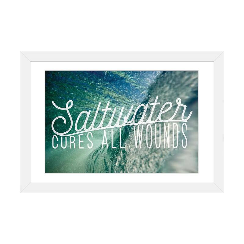 iCanvas "Saltwater" by 5by5collective - White - 24x32x1