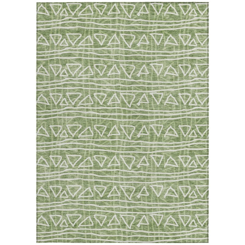 HomeRoots Geometric Transitional Rectangle Outdoor Rug