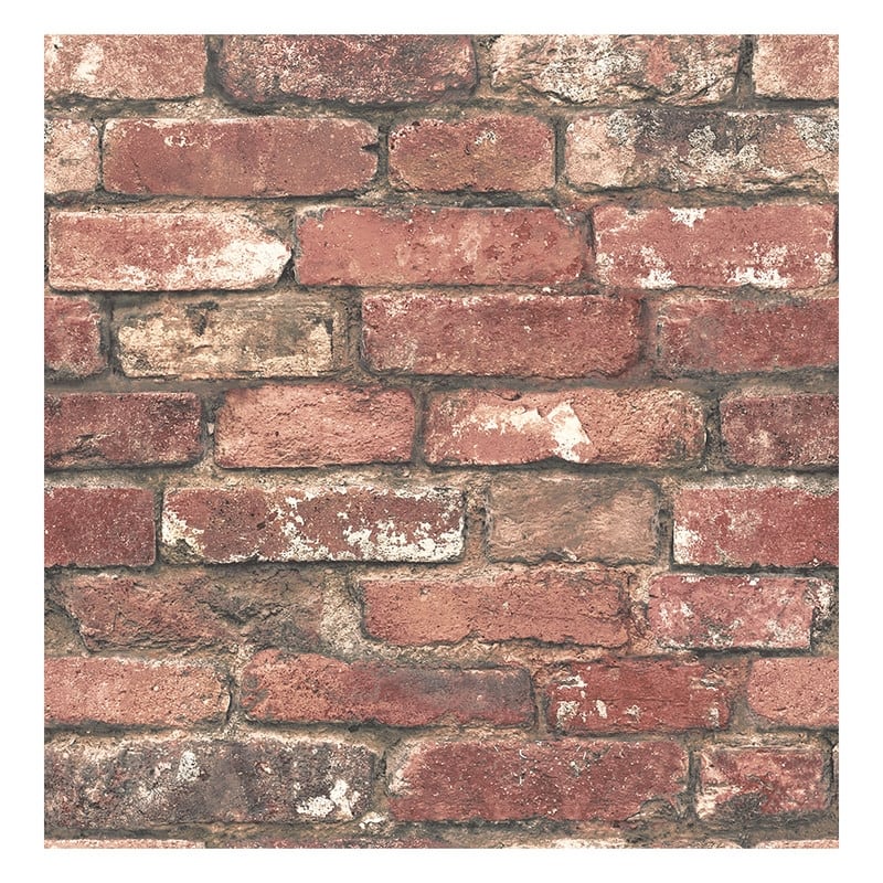 Brewster Loft Red Brick Wallpaper - 20.5 x 396 x 0.025
