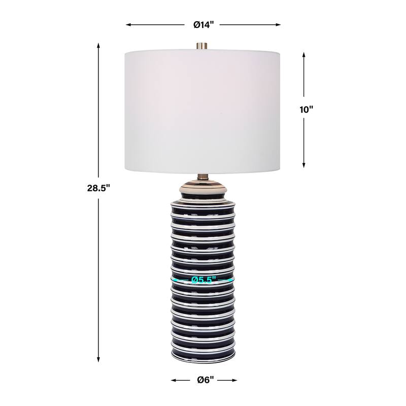 Ceramic Table Lamp - 14"D x 14"W x 28.5"H