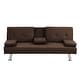 preview thumbnail 24 of 22, Modern Sofa Bed with Armrest Two Cup Holders