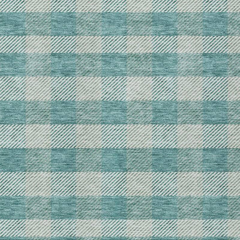 HomeRoots Plaid Transitional Rectangle Outdoor Rug