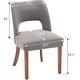 preview thumbnail 125 of 144, Wooden Dining Chairs Set of 2/4/6,Modern Fabric Upholstered Dining Room Chair Kitchen Chairs